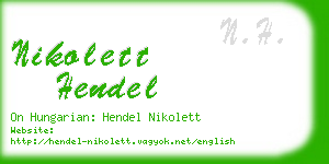 nikolett hendel business card